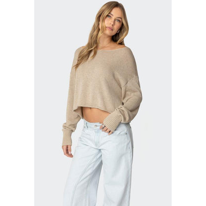 Aviv Wide Neck Oversized Sweater