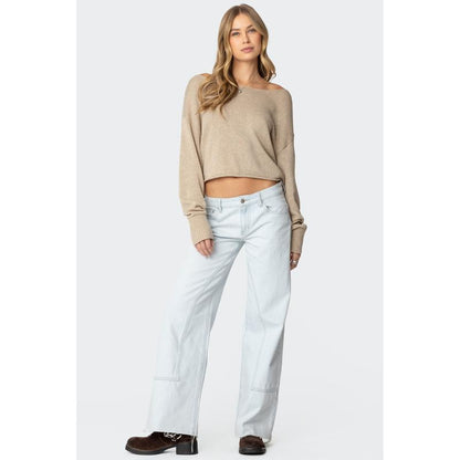 Aviv Wide Neck Oversized Sweater